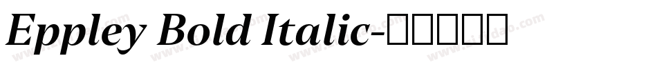 Eppley Bold Italic字体转换